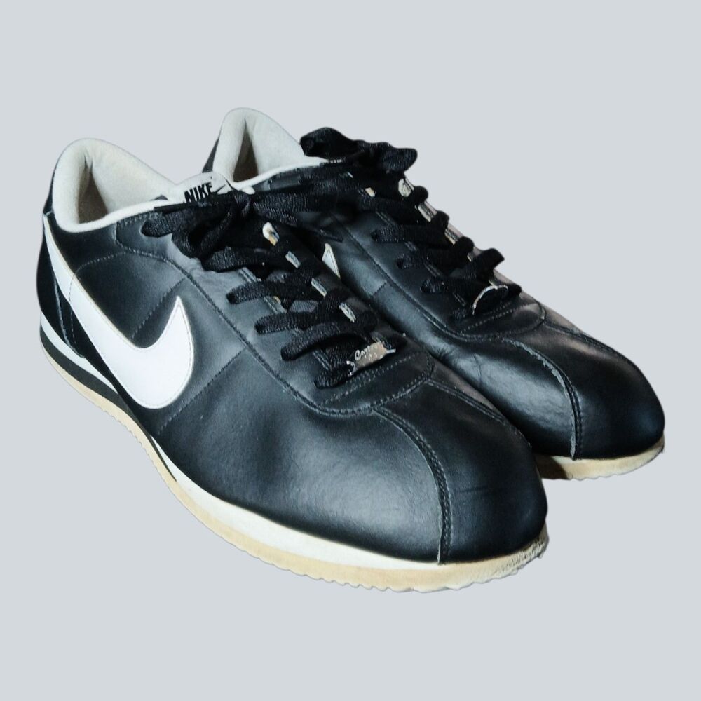 Size 15 - Nike Cortez Basic Leather Black White